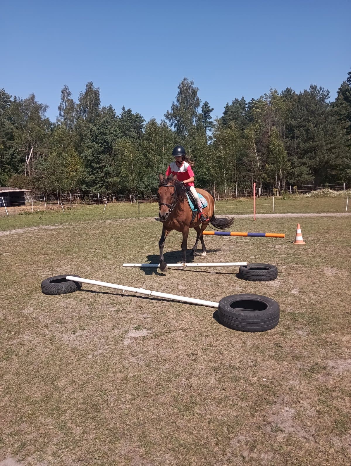 Jazda po torze z oponami i drągami - obóz jeździecki Horseback, sierpień 2026